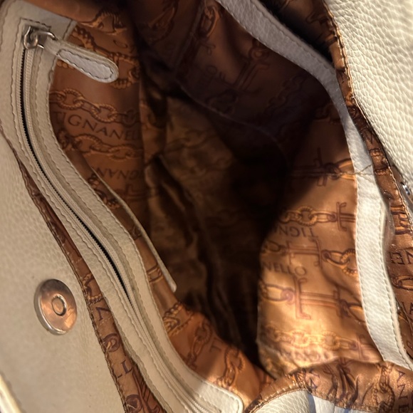 TIGNANELLO Leather Hobo Bag - Cream/light tan color - Picture 6 of 7